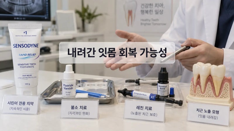 내려간 잇몸, 다시 안 올라올 수도 있습니다｜잇몸퇴축 회복 기준