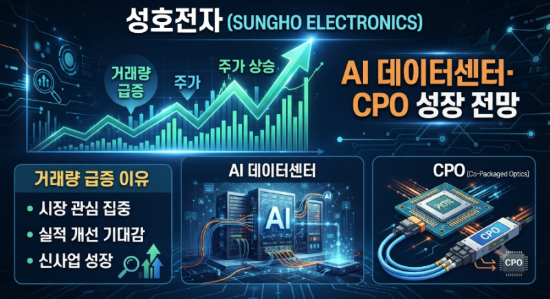 성호전자 주가 전망｜거래량 급증 이유와 AI 데이터센터·CPO 성장 전망