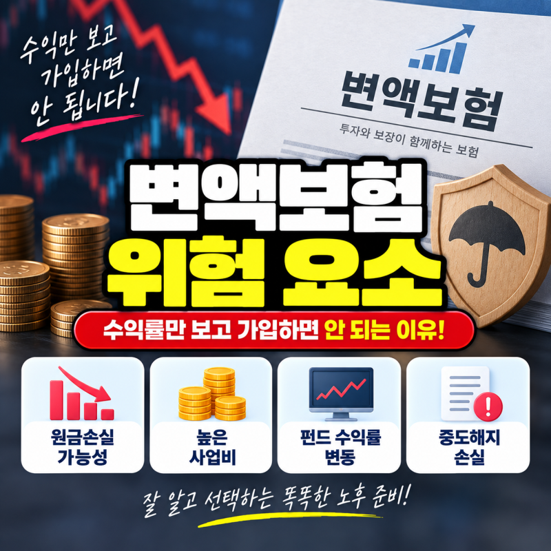변액보험 위험 요소 7가지, 수익률만 보고 가입하면 안 되는 이유