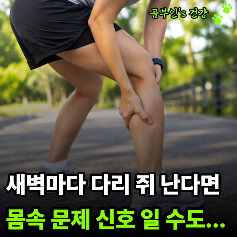 새벽마다 종아리 쥐 난다면 물 부족만 의심하지 마세요… 뜻밖의 원인 "5가지"