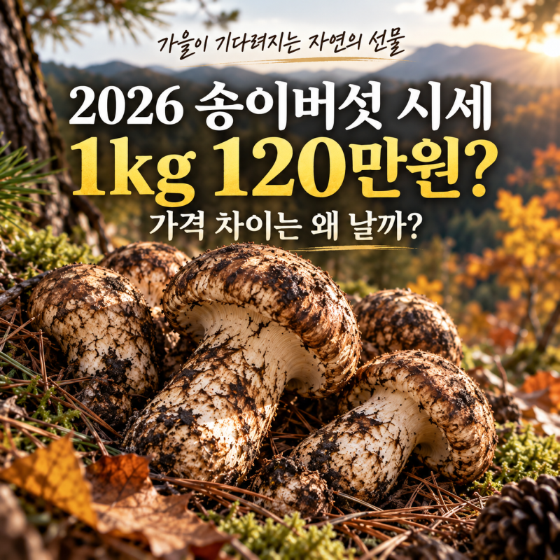 2026 송이버섯 시세, 양양 1등품 1kg 120만 원…가격 차이는 왜 날까?