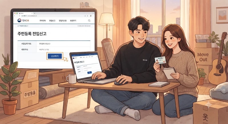 2026 전입신고 인터넷 신청방법｜정부24 온라인 신청 순서·필요서류·주의사항 총정리 정보공....