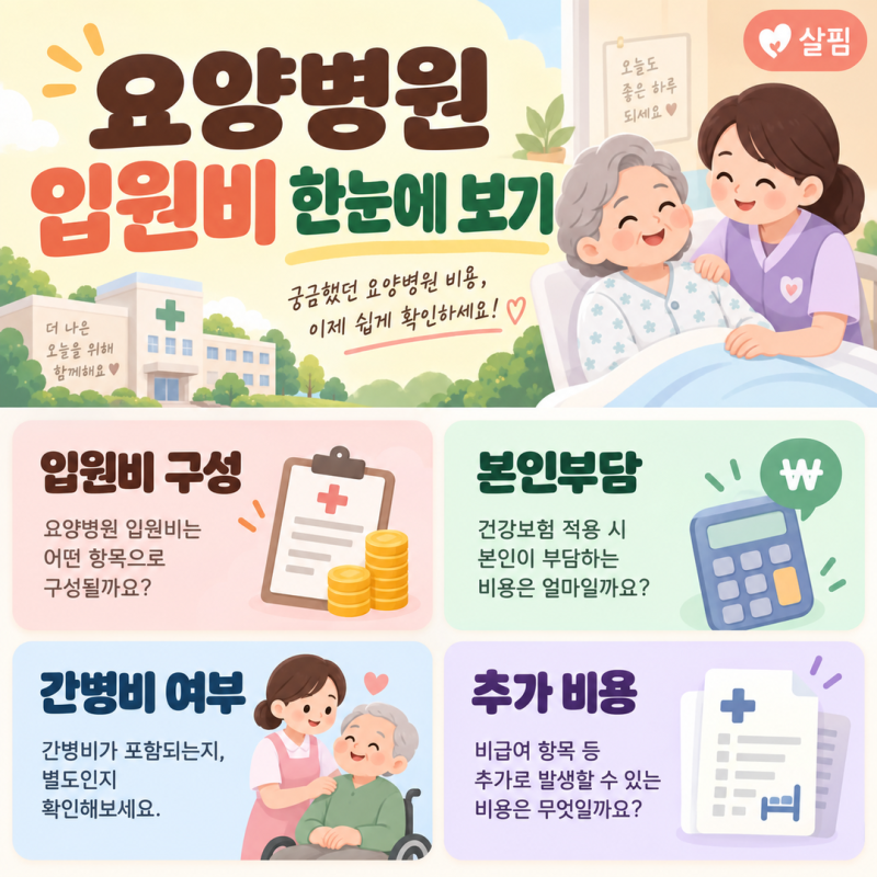 요양병원 입원비에서 건강보험 적용·비급여를 구분하는 방법
