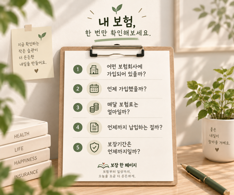 내가 가입한 보험 확인하는 방법, 보장내용부터 체크해보세요