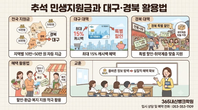 ️ 추석 민생지원금 총정리와 대구·경북 주민이 혜택을 챙기는 현실적 방법