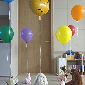 두돌아기 생일파티 셀프이벤트 헬륨풍선으로 했어요