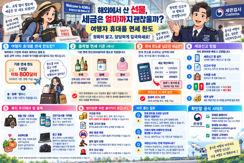해외여행 면세 한도와 세관신고, 어디까지 괜찮나