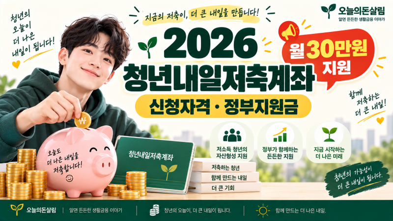 2026 청년내일저축계좌 신청자격과 정부지원금 총정리
