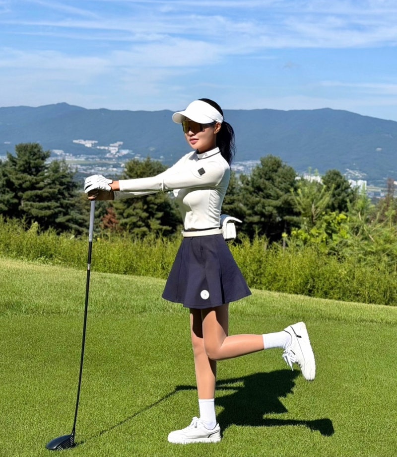 이파르카 골프웨어 가을 신상,더치스 어텀 세트로 완성한 여성골프웨어 라운딩룩