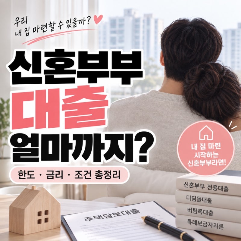 2026 신혼부부 대출 조건·한도·금리 총정리
