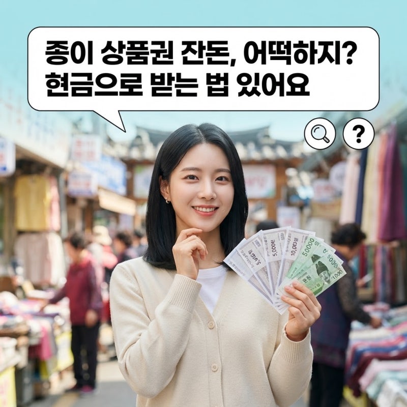 "5만원 사서 시장 가봤더니" 온누리상품권 지류 잔돈까지 현금으로 받는 법 5가지