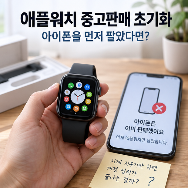 애플워치 중고판매 초기화, 아이폰을 먼저 팔았다면 계정 연결은 어디서 확인할까