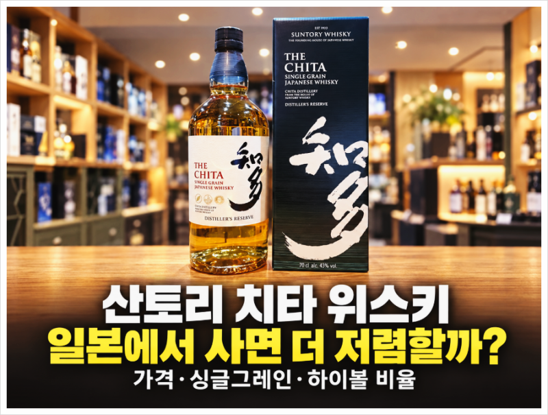 산토리 치타 위스키 가격 , 일본에서 사면 더 저렴할까? 싱글그레인 뜻과 하이볼 비율까지