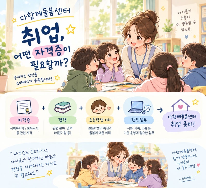 다함께돌봄센터 취업, 어떤 자격증이 필요할까?