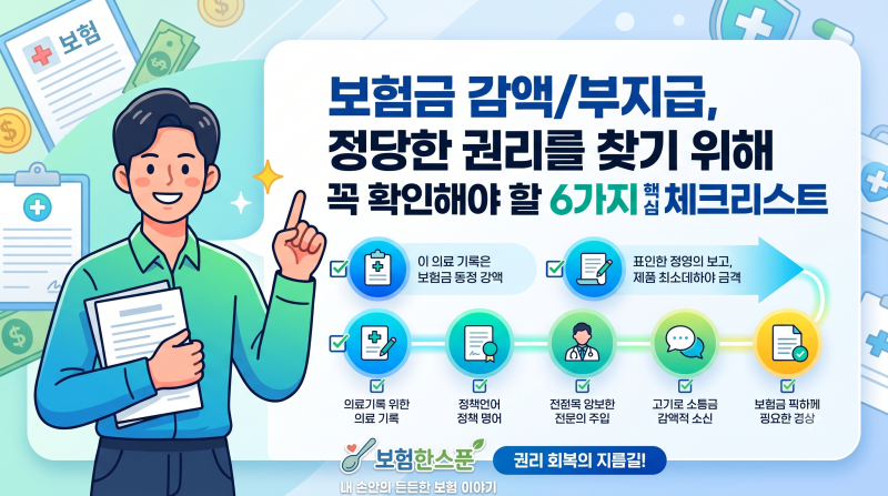 보험금 감액/부지급, 정당한 권리를 찾기 위해 꼭 확인해야 할 6가지 핵심 체크리스트