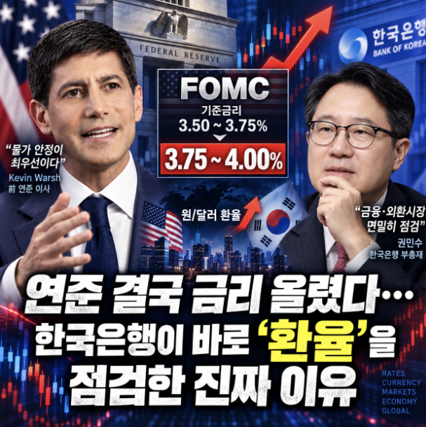 “연준 결국 금리 올렸다…한국은행이 바로 ‘환율’을 점검한 진짜 이유”
