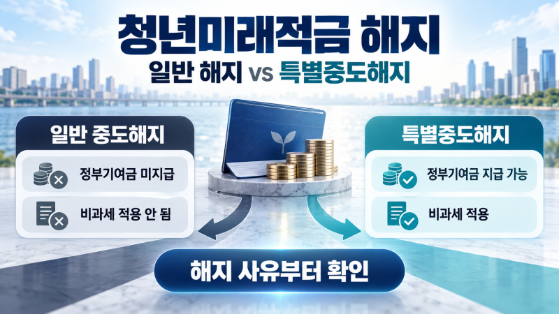 청년미래적금 해지 불이익 2026｜정부기여금·비과세·재가입 기준
