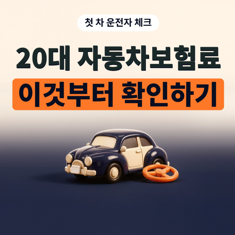 20대자동차보험료 얼마나 나올까? 자동차보험료와 자동차종합보험 조건을 차통령에서 비교
