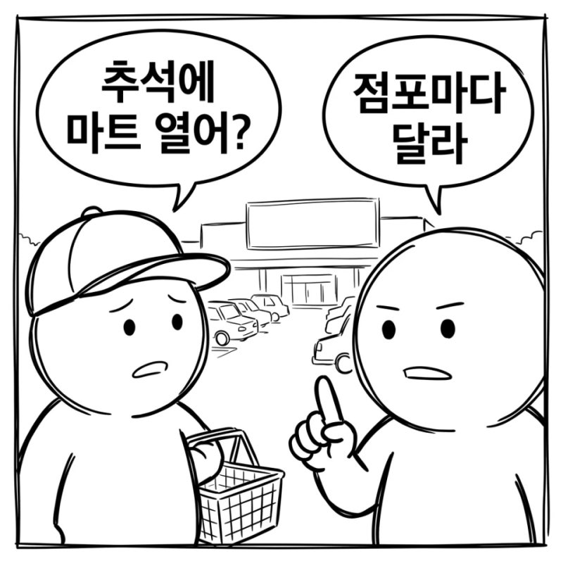 추석 25일에도 문 여는 점포가 더 많다, 이마트 휴무일 추석 당일 52곳·롯데마트 31곳