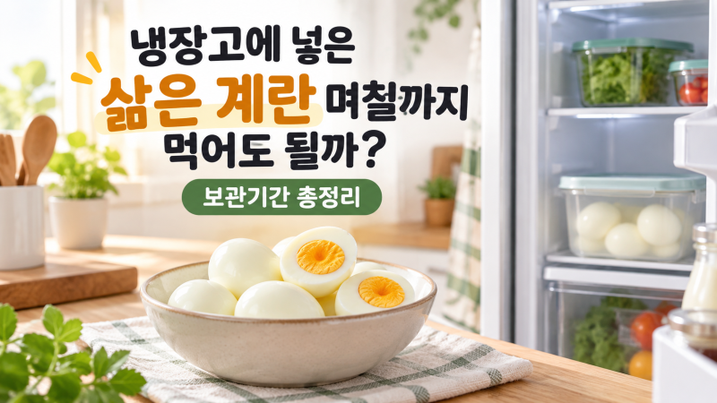 냉장고에 넣은 삶은 계란 며칠까지 먹어도 될까? 보관기간 총정리