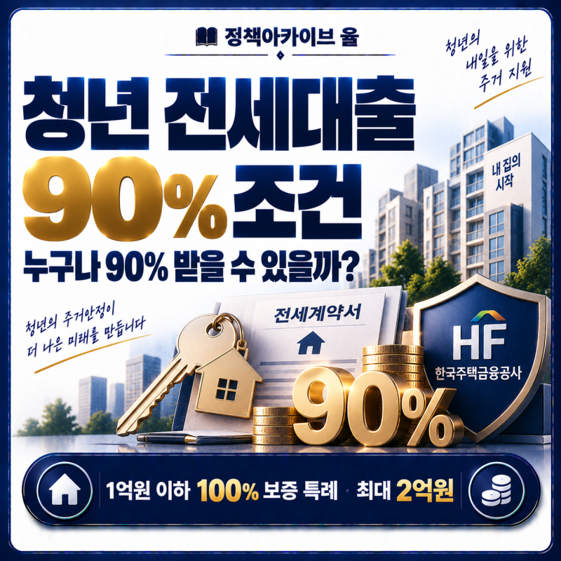청년 전세대출 90% 조건, 누구나 보증금의 90%까지 받을 수 있을까?