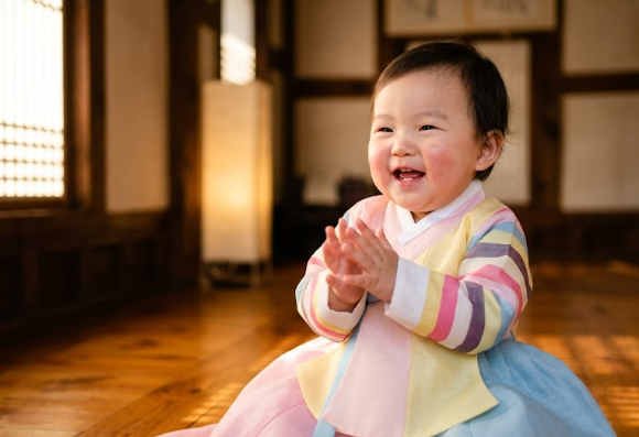 아기 추석 한복 사이즈 고르는 법, 6개월·돌 아기 내복까지 입힐까?
