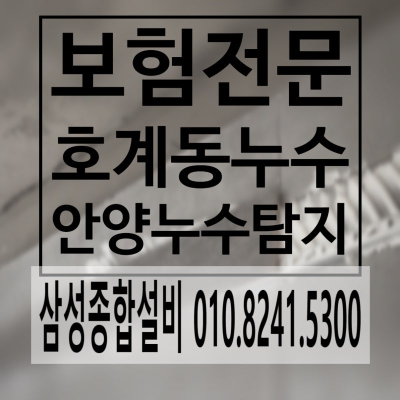 안양시 호계동 아파트 화장실 배관 누수 실제 작업 사례
