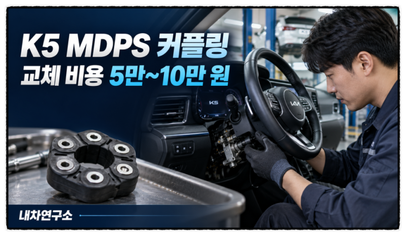 K5 MDPS 커플링 교체 비용, 핸들 돌릴 때 딱딱 소리 나면 얼마일까?