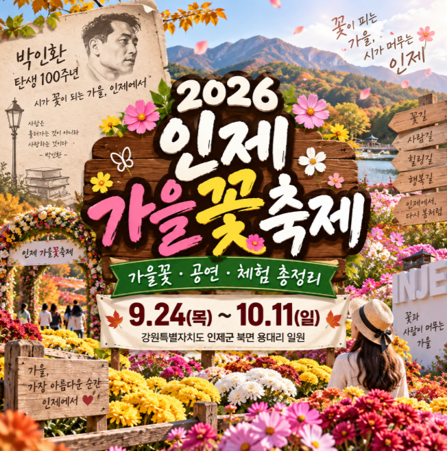 2026 인제 가을꽃축제 일정 체험 프로그램 아이와 가볼만한곳 총정리