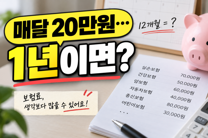 “보험이 이렇게 많았나?” 매달 빠지는 보험료 한번 다 더해보세요