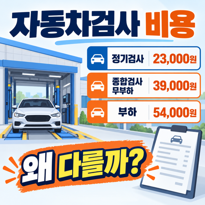 자동차검사 비용, 정기검사·종합검사는 얼마이고 왜 다를까?
