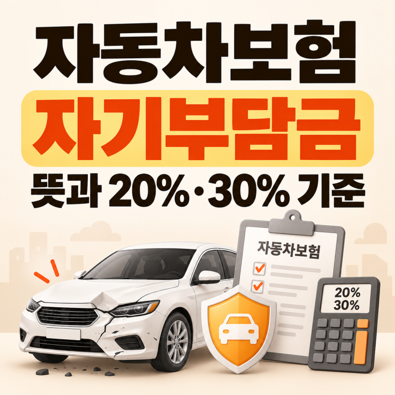 자동차보험 자기부담금이란? 뜻과 20%·30% 비율 기준 쉽게 정리