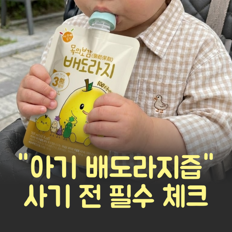 어린이 유아 아기 주스 대신 배도라지즙 선택한 이유와 영양 비교