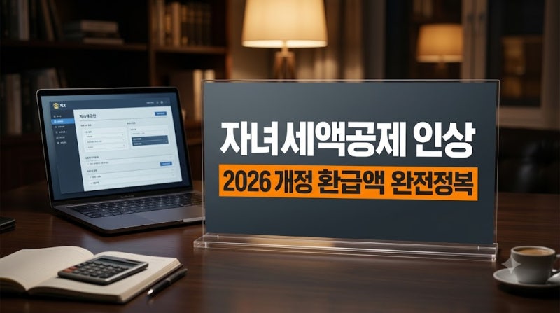 2026년 자녀세액공제 인상 기준 및 홈택스 모의계산 환급액 조회 꿀팁