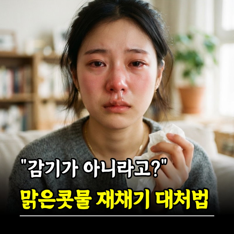 "감기가 아니라고?" 맑은콧물 재채기콧물 대처법 알레르기비염증상