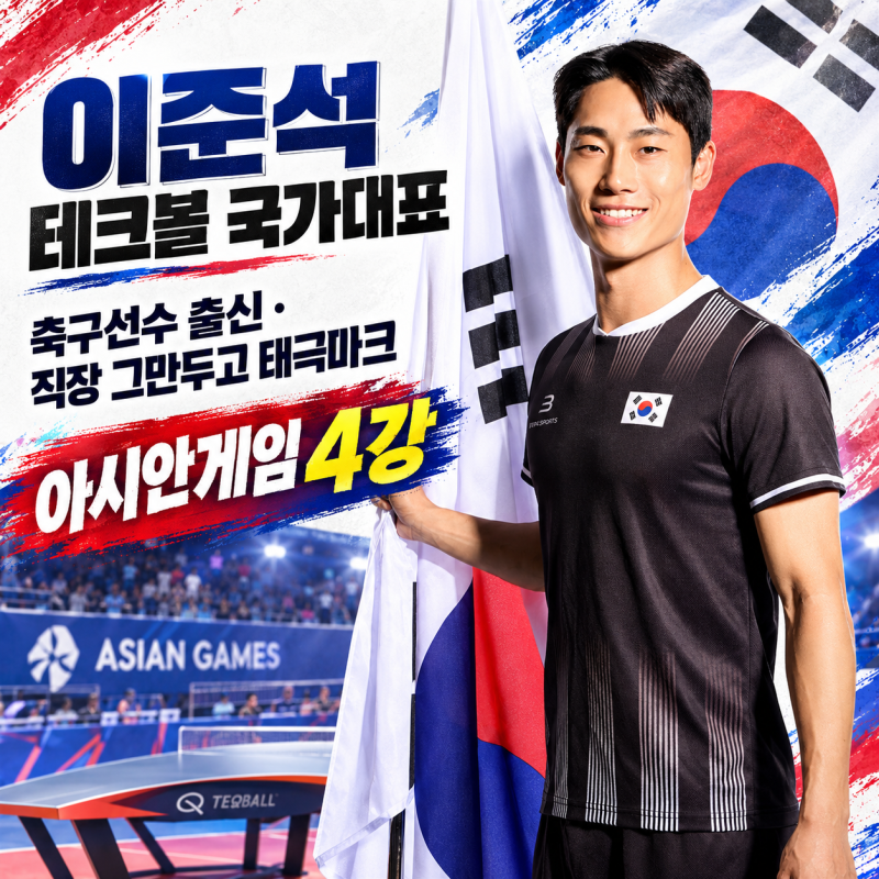 이준석 테크볼 선수 프로필｜27세·K4리그 축구선수 출신·직장 그만두고 태극마크, 아시안게....