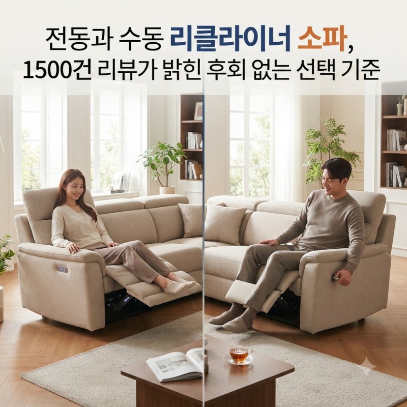 전동과 수동 리클라이너, 1500건 리뷰가 밝힌 후회 없는 선택 기준