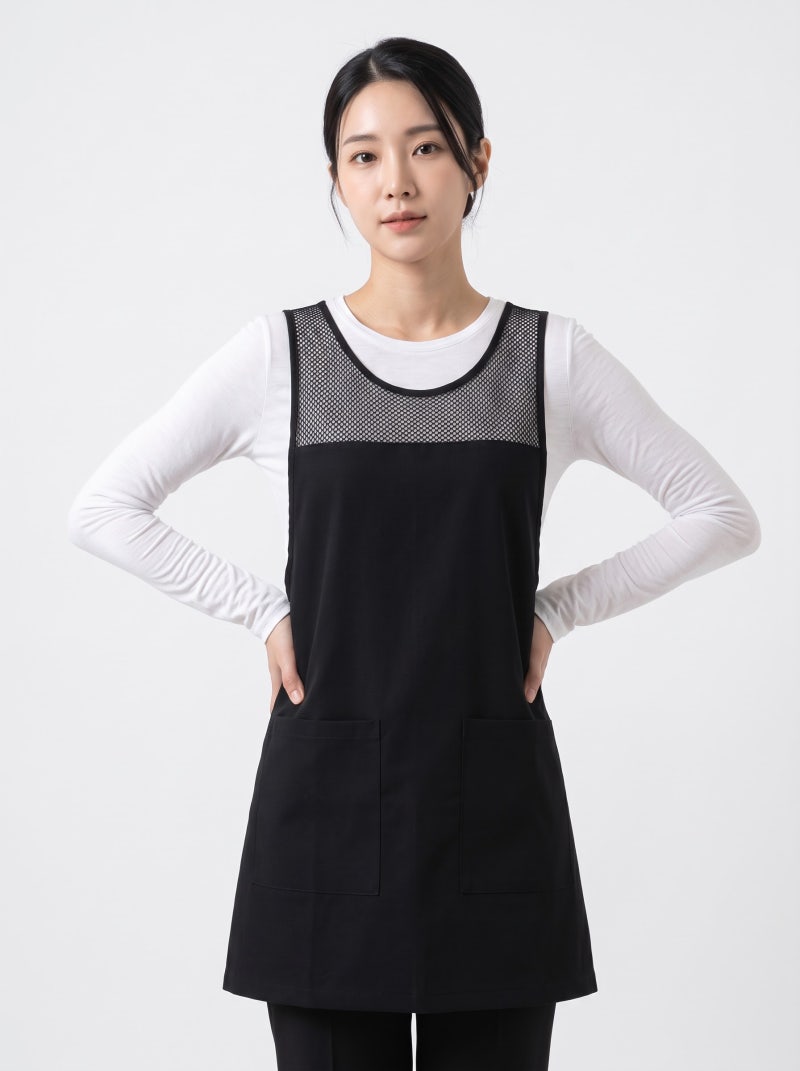업종별 맞춤형 커스텀 앞치마 제작, 가볍고 시원한 망사 로고 인쇄 앞치마