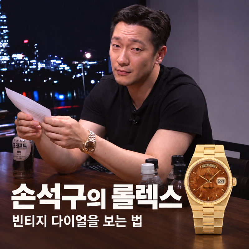 손석구 롤렉스 데이데이트, 우드 다이얼로 보는 빈티지 금시계의 매력