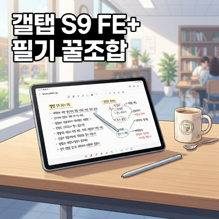 갤럭시탭 S9 FE 플러스 사놓고 필기가 어색하다면? 케이스와 종이질감 필름부터 바꿔야 하는 ....