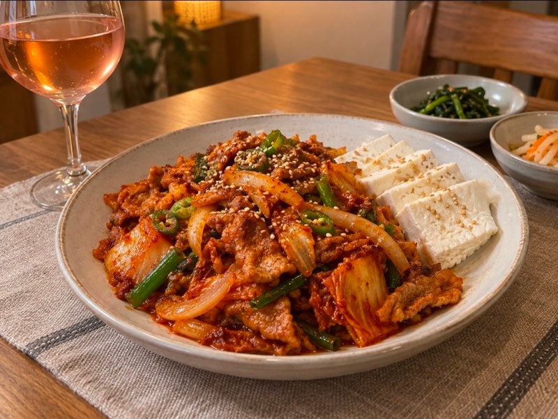 [ 돼지고기 김치두루치기 만들기, 밥과 와인 모두 잘 어울리는 집밥 ]