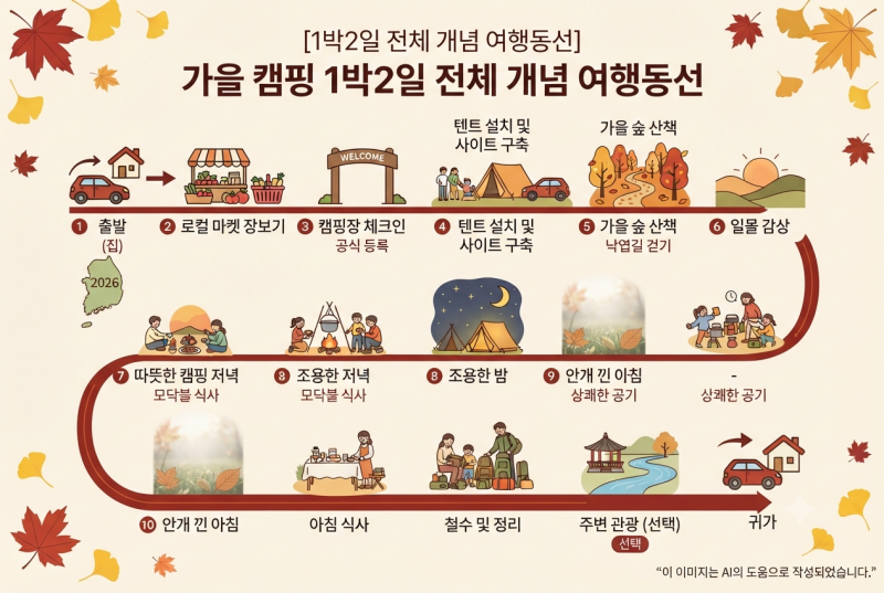 가을 캠핑은 어디가 좋을까? 2026 국립공원·자연휴양림 캠핑장 25곳 비교