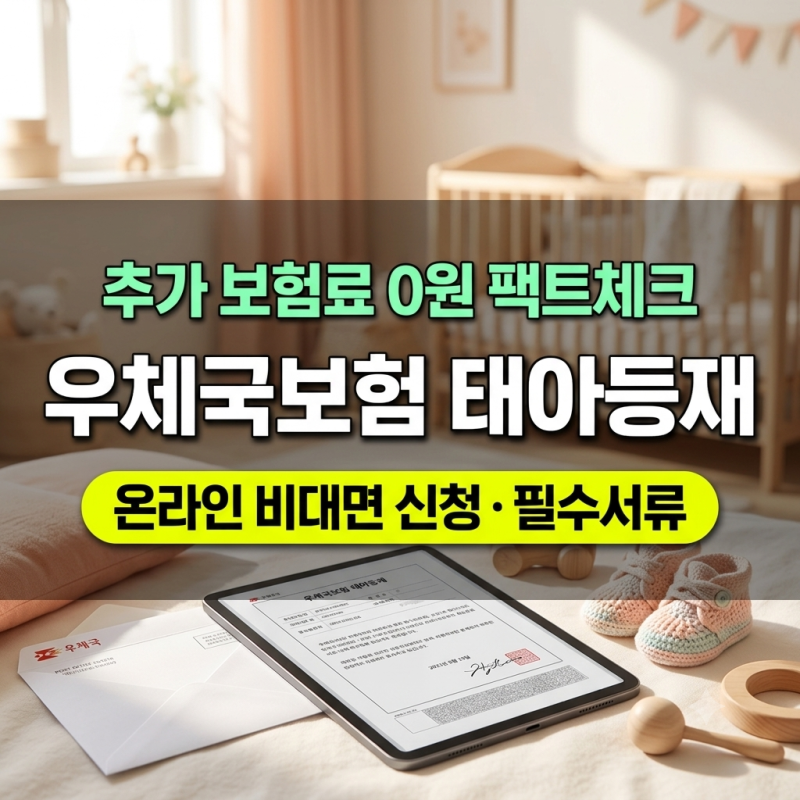 체국보험 태아등재 온라인 비대면 신청 방법·준비서류 총정리 (추가 보험료 0원 팩트·반려 ....