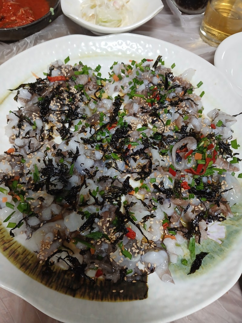 Mokpo Comprehensive Fisheries Market: A Local's Recommended Restaurant, 'Mokpo Ttungbo Hoejip' - Honest Review of Nakji Tangtangi (Chopped Live Octopus)! ✨