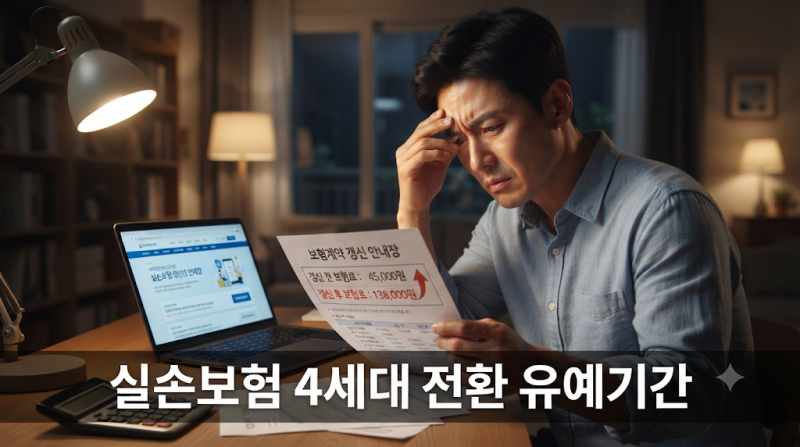 12월 31일 마감 — 실손보험 4세대 전환 유예기간 놓치면 손해보는 보험료 총정리