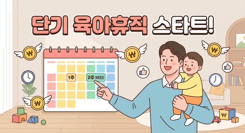어린이집 휴원·방학 걱정 끝! 2026 단기 육아휴직 급여·신청 총정리 (1주 가능)