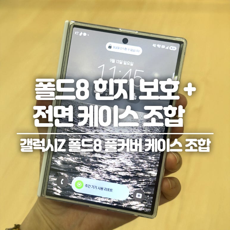 폴드8 전면 케이스 조합 내돈내산 리뷰 I 삼성 정품 힌지 보호 마그넷 + 엘디엑크스 0.7MM