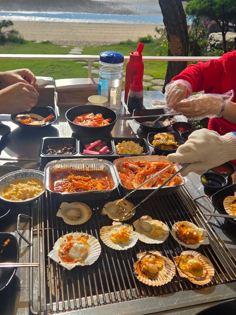 인천 대하 맛집 야장에서 먹는 대하구이 해와