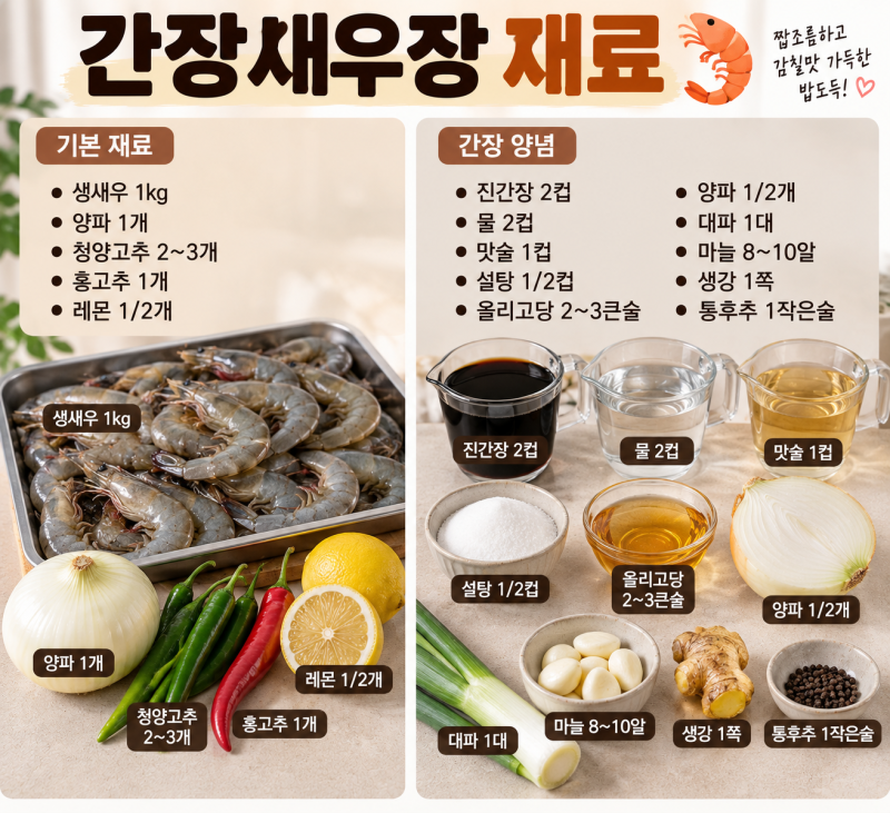 간장새우장 만드는 법 황금레시피