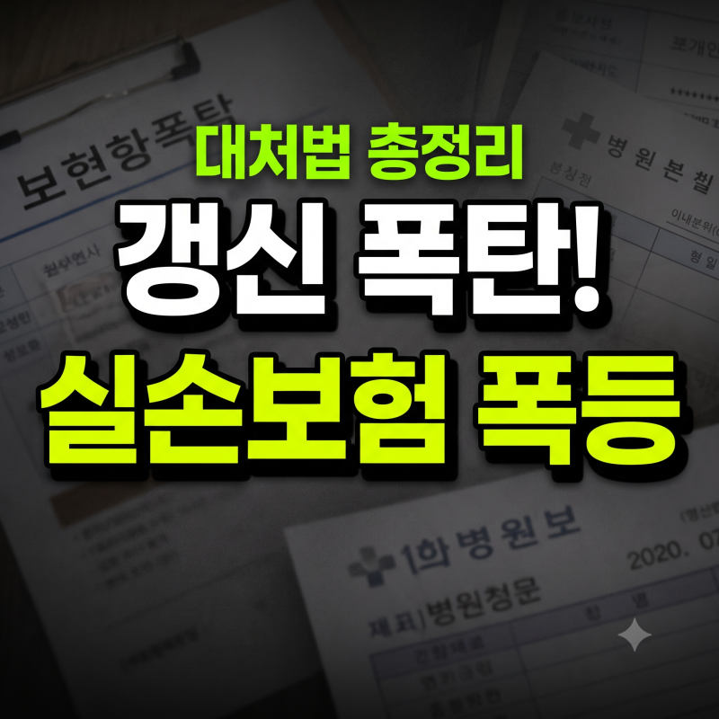실손보험 갱신 폭탄 원인과 주기별 인상률 대처법 총정리